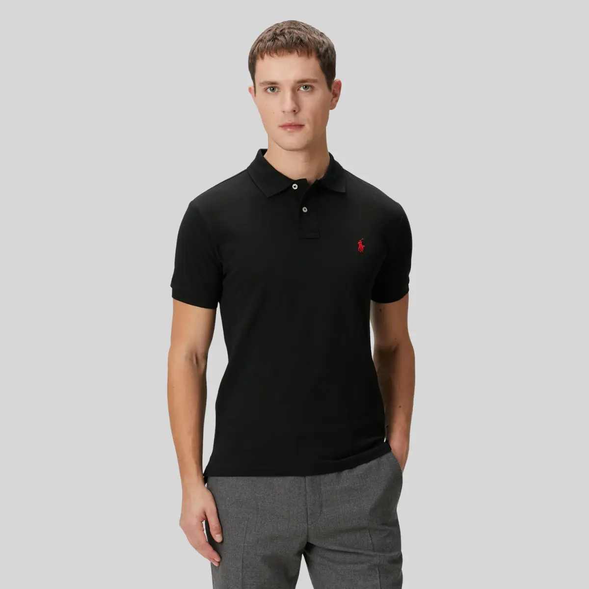 Polo Ralph Lauren Siyah Polo T-shirt Polo Ralph Lauren Siyah Polo Yaka T-shirt - Image 1